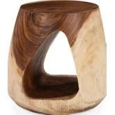 Kana Accent Side End Table in Natural Wood