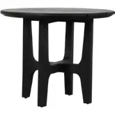 Dawn Outdoor 23.5" Round Coffee Table in Black