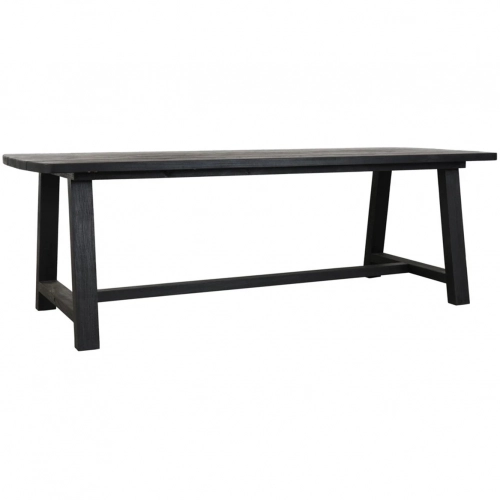 Agnes Outdoor 94" Dining Table in Black Wood