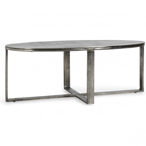 Flores 48" Oval Coffee Table in Cast Aluminum