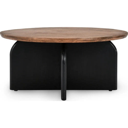 Penelope Coffee Table in Natural Brown & Black Mango Wood