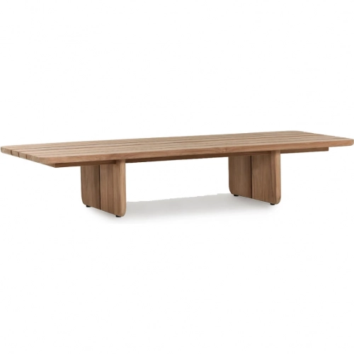 Hudson 63" Outdoor Coffee Table in Natural Teak Wood