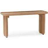 Hudson 31" Outdoor Coffee Table in Natural Teak Wood