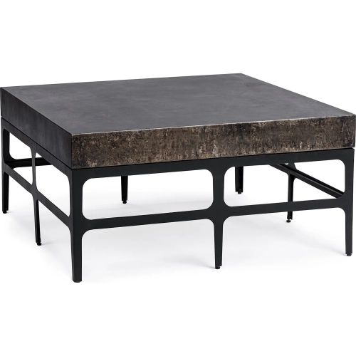 Adela Coffee Table in Rust Noir Aluminum & Iron