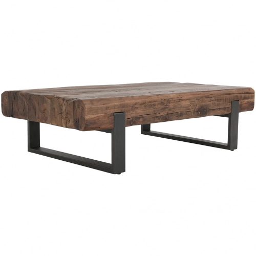 Duarte 55" Coffee Table in Reclaimed Oak & Metal