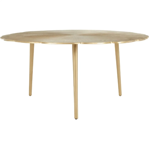 Violetta Coffee Table in Matte Gold Cast Aluminum