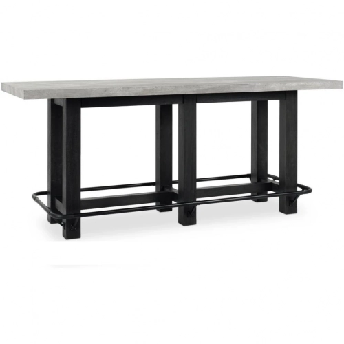 Ojai 86" Counter Dining Table in Concrete Laminate & Grey Reclaimed Pine