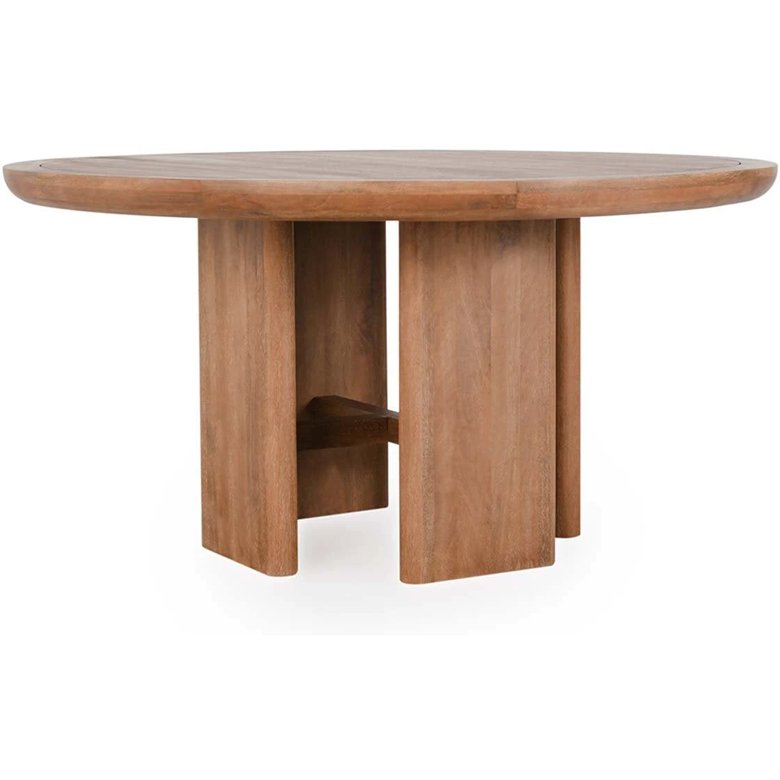 Classic Home Selena 60in Round Mango Wood Dining Table - Thumbnail 3