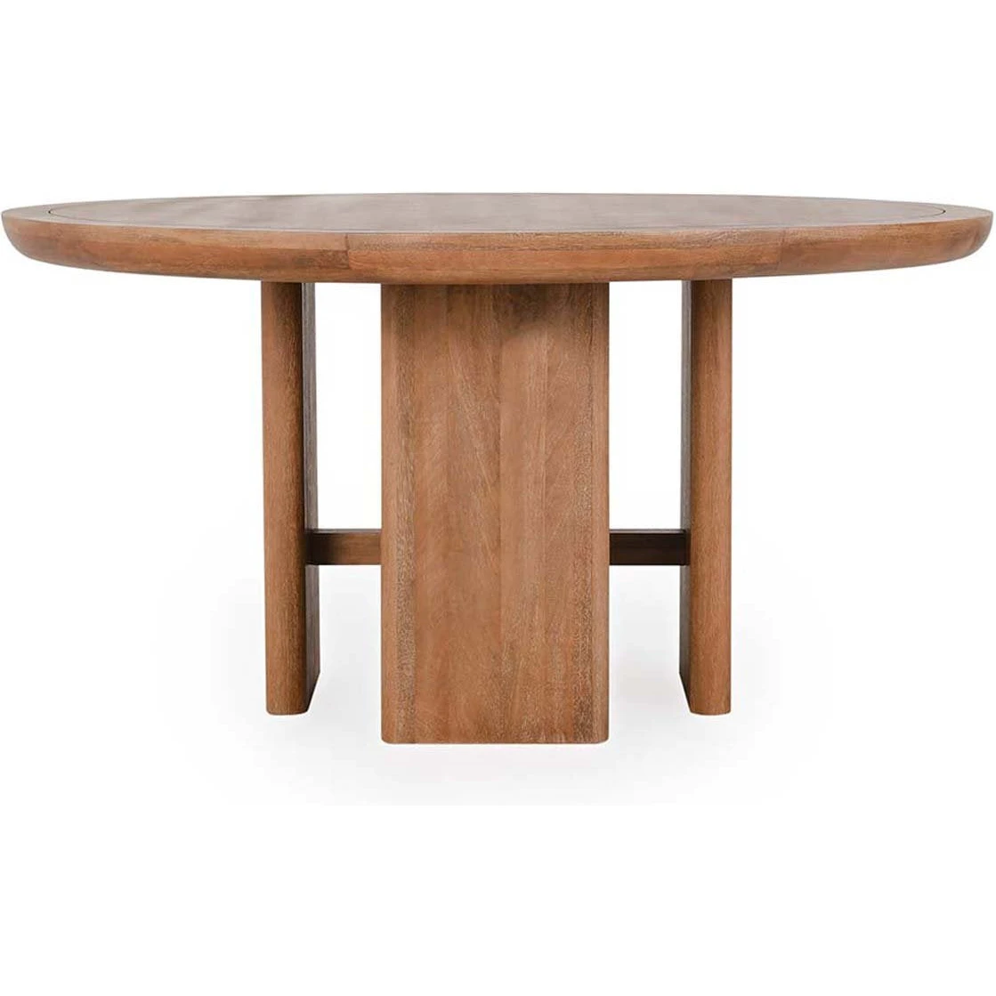 Classic Home Selena 60in Round Mango Wood Dining Table - Thumbnail 5