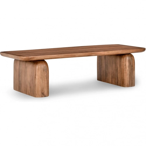 Chloe 68" Coffee Table in Umber Finish Mango Wood
