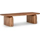 Chloe 68" Coffee Table in Umber Finish Mango Wood