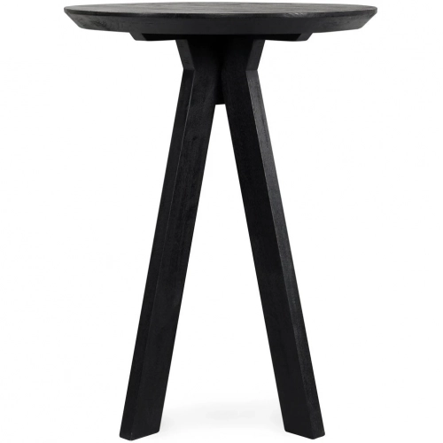 Rodrigo 32" Round Bar Table in Black Finish Mango Wood