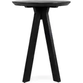 Rodrigo 32" Round Bar Table in Black Finish Mango Wood