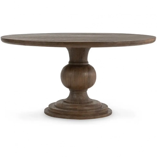 Hera 60" Dining Table in Solid Pecan Brown Mango Wood