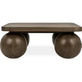 Delyla Coffee Table in Pecan Brown Mango Wood