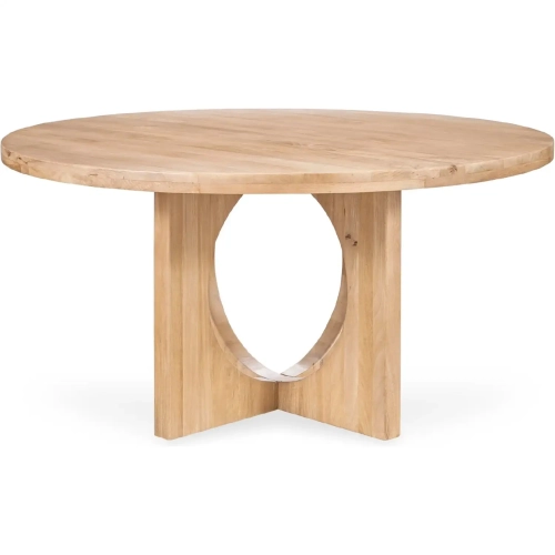 Laguna 60" Round Dining Table in Natural Solid Mango Wood