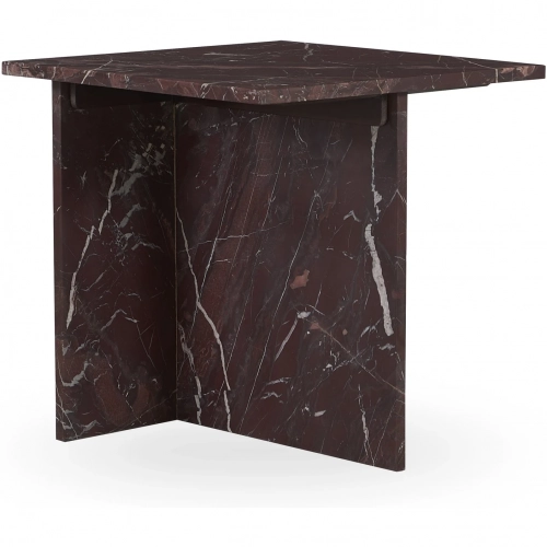Bexly End Table in Red Levante Marble