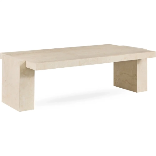 Rizza Coffee Table in Cream Off White Marble