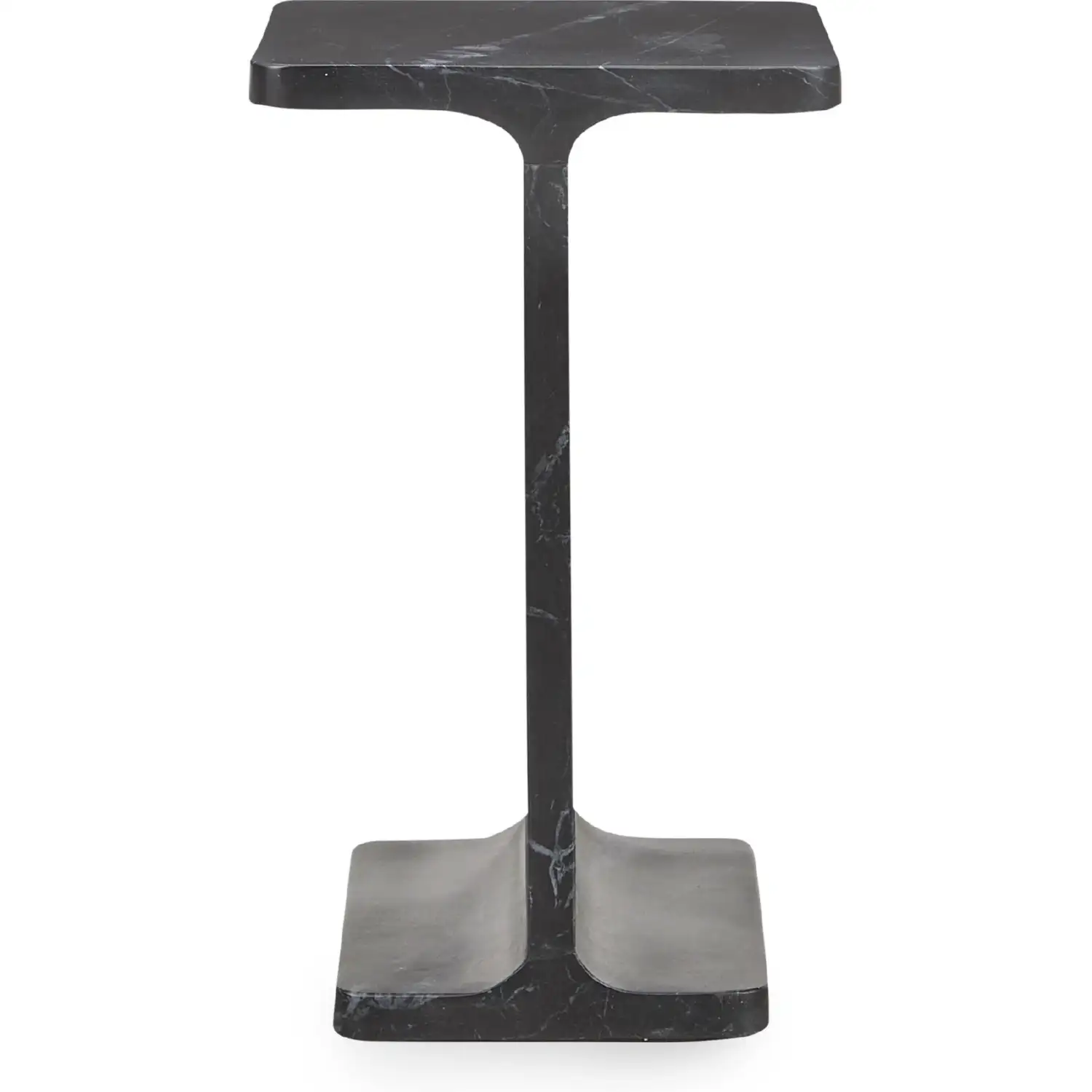 Delaney End Table in Rust Black Marble