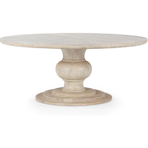 Hera 72" Dining Table in White Washed Solid Mango Wood