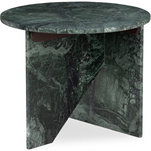 Briley 20" Round End Table in Green Emerald Marble