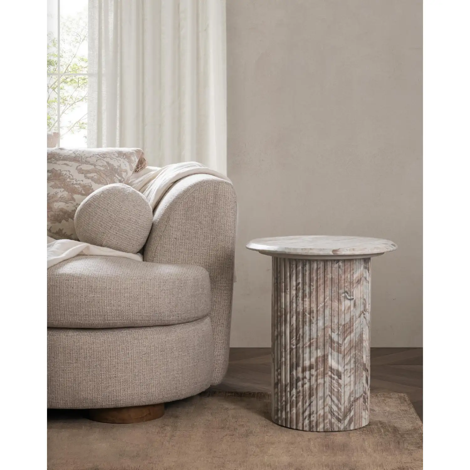 Nordens Round End Table - Thumbnail 2