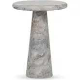 Huxley 16" Round End Table in Rusty Gray Marble