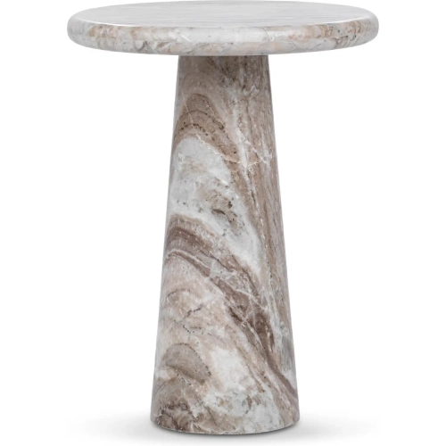 Huxley 18" Round End Table in Rusty Gray Marble