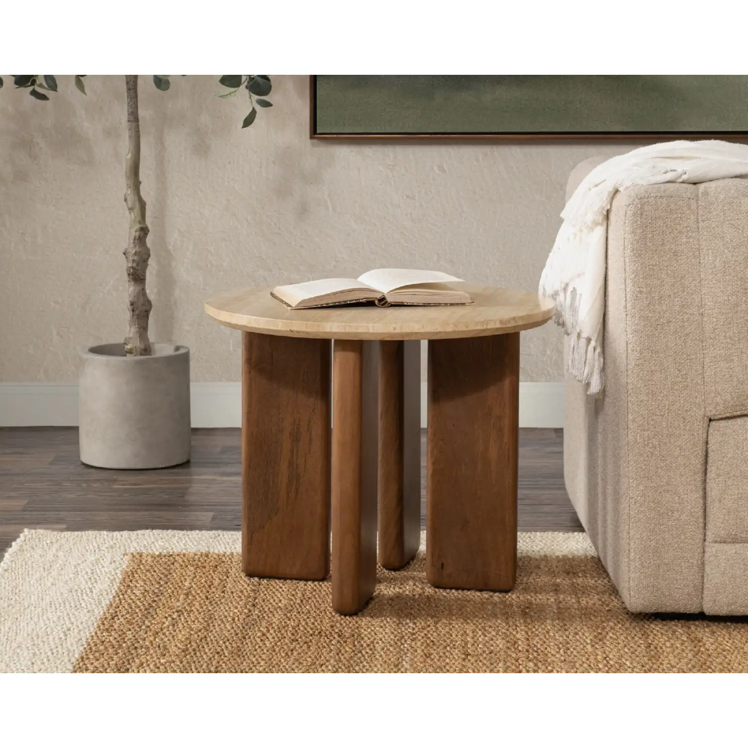 Classic Home Idella Round End Table - Thumbnail 4