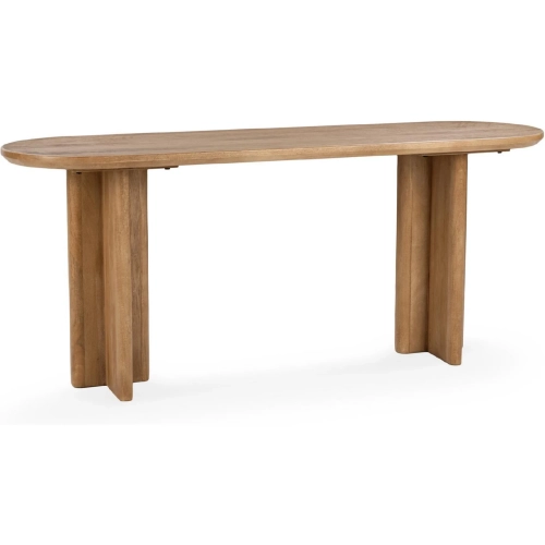 Montengo Console Table in Natural Maple Finish Wood