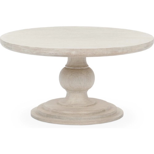 Hera Round Coffee Table in Cream Finish Wood