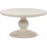 Hera Round Coffee Table in Cream Finish Wood