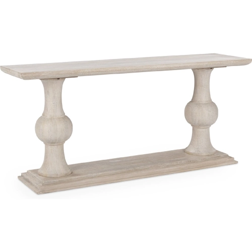 Hera Console Table in Cream Finish Wood