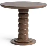 Hillrose 36" Round Dining Table in Pecan Brown Finish Mango Wood