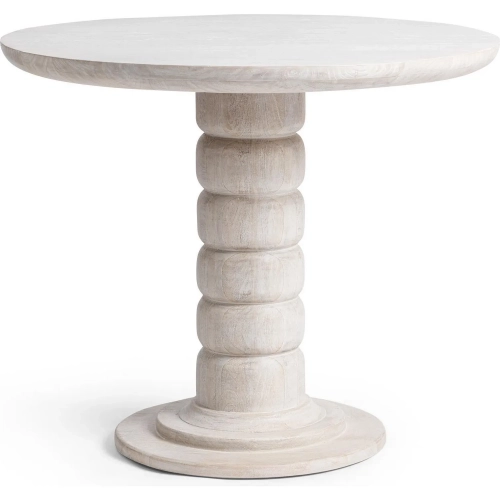 Hillrose 36" Round Dining Table in Driftshore Neutral Mango Wood