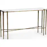 Jasmine Console Table in Moonstone White Marble & Iron