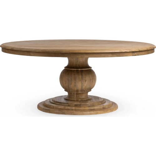 Brookside 72" Round Dining Table in Desert Sandwood Mango Wood