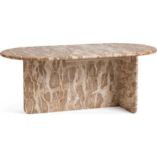 Jaylani Coffee Table in Desert Drift Multicolor Panther Marble