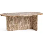 Jaylani Coffee Table in Desert Drift Multicolor Panther Marble