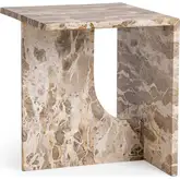Jaylani End Table in Desert Drift Multicolor Panther Marble
