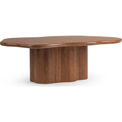 Alvaro 94" Freeform Dining Table in Chestnut Brown Acacia Wood