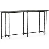 Echo 60" Console Table in Bluestone & Hammered Iron