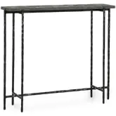 Echo 35" Console Table in Bluestone & Hammered Iron
