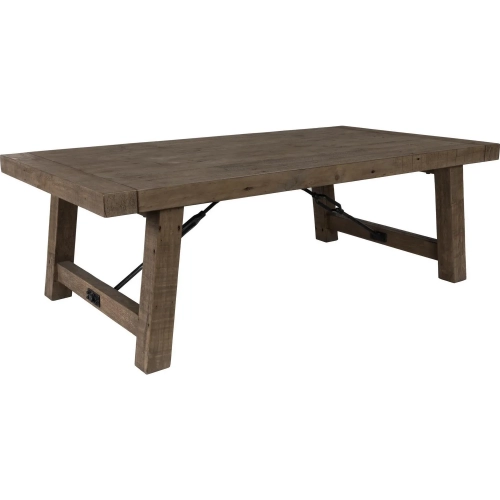 Tuscany 55" Coffee Table in Distressed Brown Reclaimed Wood & Iron