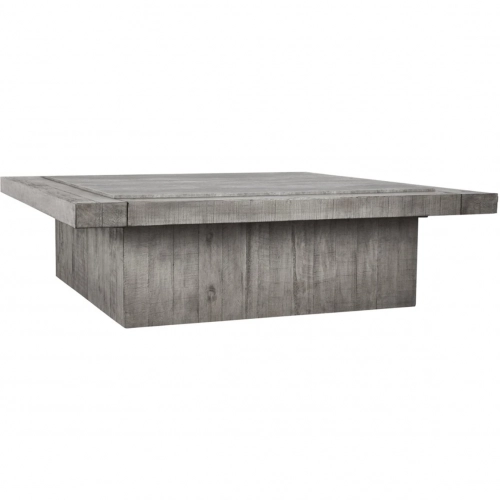 Scottsdale Square Coffee Table in Concrete Laminate & Reclaimed Pine