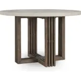 Aspen 47" Round Dining Table in Reclaimed Pine & Gray Laminate
