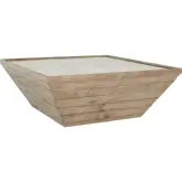 Dalton 48" Square Coffee Table in Reclaimed Pine & Concrete Laminate