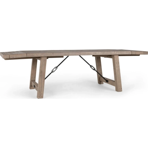 Tuscany 84" to 106" Extension Dining Table in Beige Reclaimed Wood & Iron