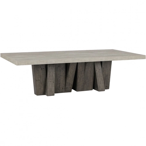 Simone 66" Coffee Table in Concrete Laminate & Reclaimed Pine