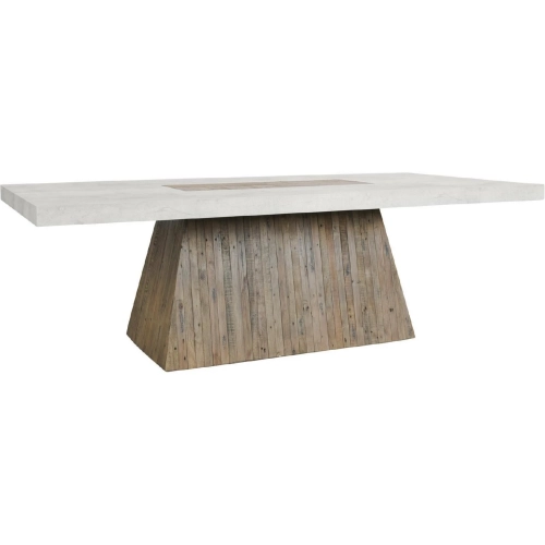 Grange 94" Dining Table in Natural Reclaimed Pine & Antique White Laminate